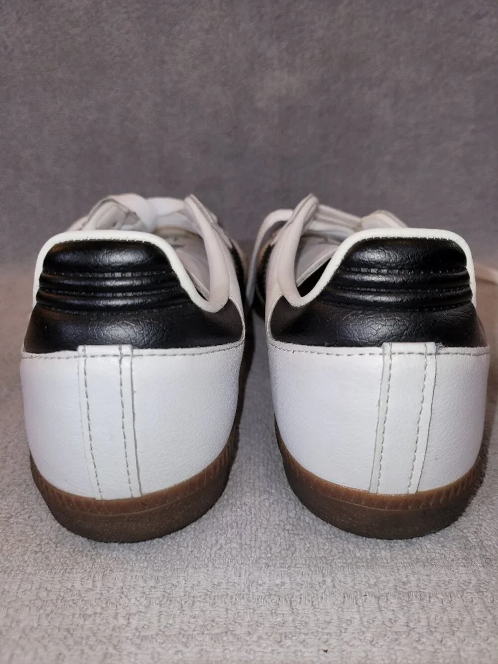 Adidas Samba VEGAN Men's Size 6 White Black Brown Gum Sneakers H01877 (#2259)